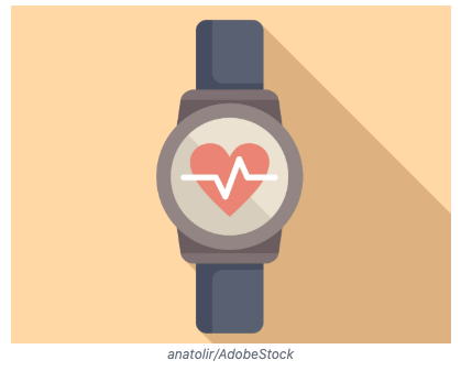 Image of a heart on a watch