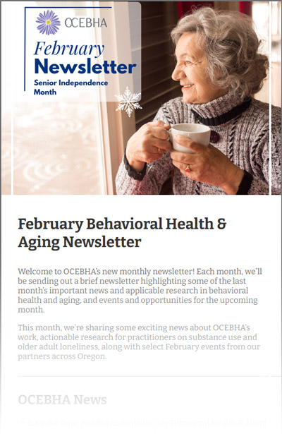 screenshot from a monthly OCEBHA e-newsletter